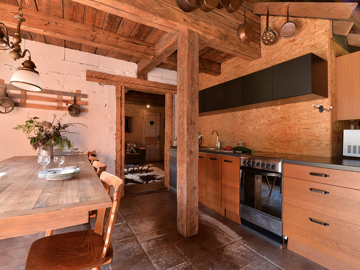Cuisine équipée, Gîte Jorasse